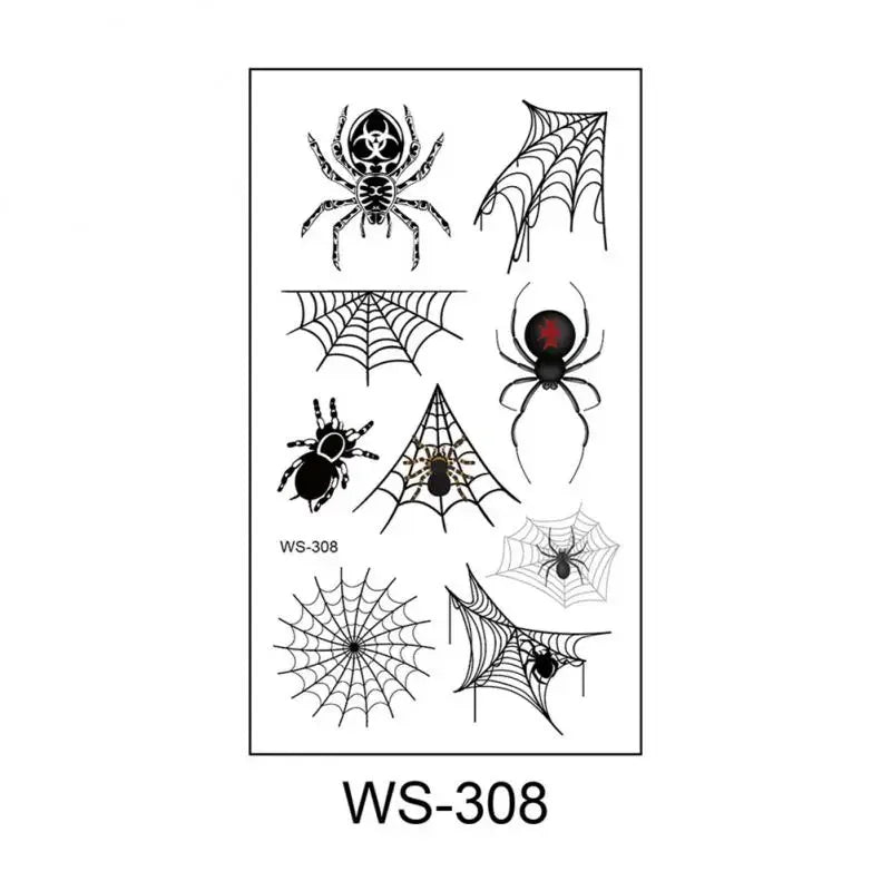 Halloween Eye Spider Web Tattoo Halloween Makeup Eye Temporary Tattoo Facial Face Transfer Sticker Beauty Supply For Party, Danc