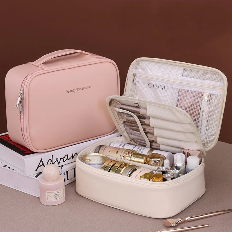 New Women'S Cosmetic Bag Portable Storage Bag Large Capacity Luxury Makeup Bag Travel Organizer Essentials Toiletry Bag