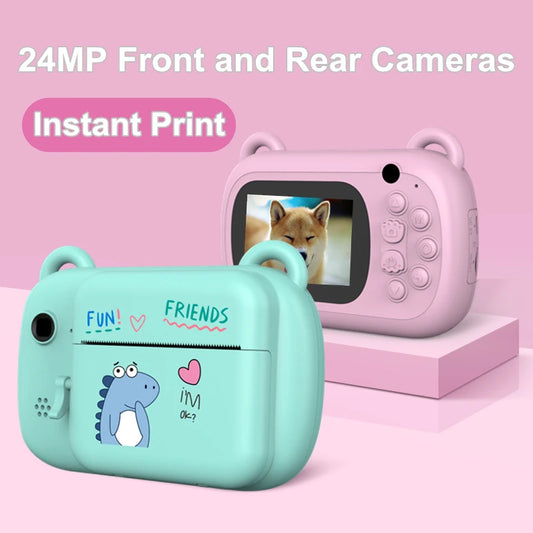 A7B Digital Children Camera Photography Instant Print Photo 1080P HD Vide Recorder Mini Thermal Printer