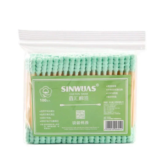 Cotton Swab for Makeup, Nose & Ears Cleaning, Health Care 100pcs Double Head