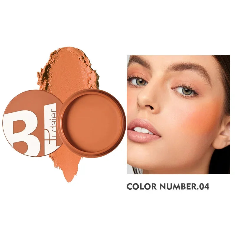Pudaier Face Blush Gel Makeup for Women Party Daily Use All Skin Types Waterproof Glazed Cheek Blusher Matte Contour Gel Make Up