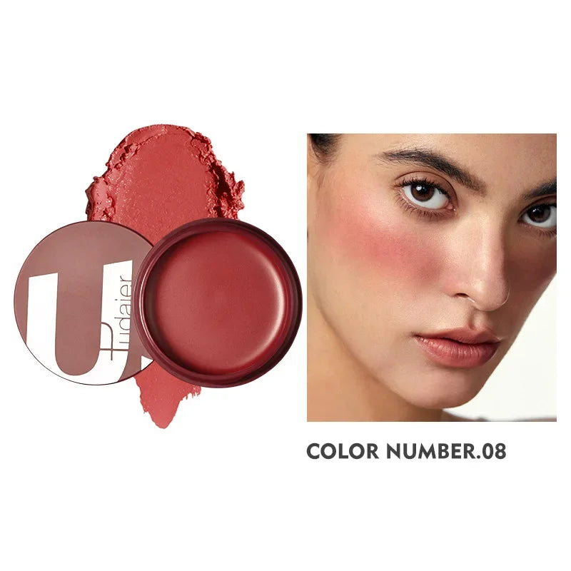 Pudaier Face Blush Gel Makeup for Women Party Daily Use All Skin Types Waterproof Glazed Cheek Blusher Matte Contour Gel Make Up