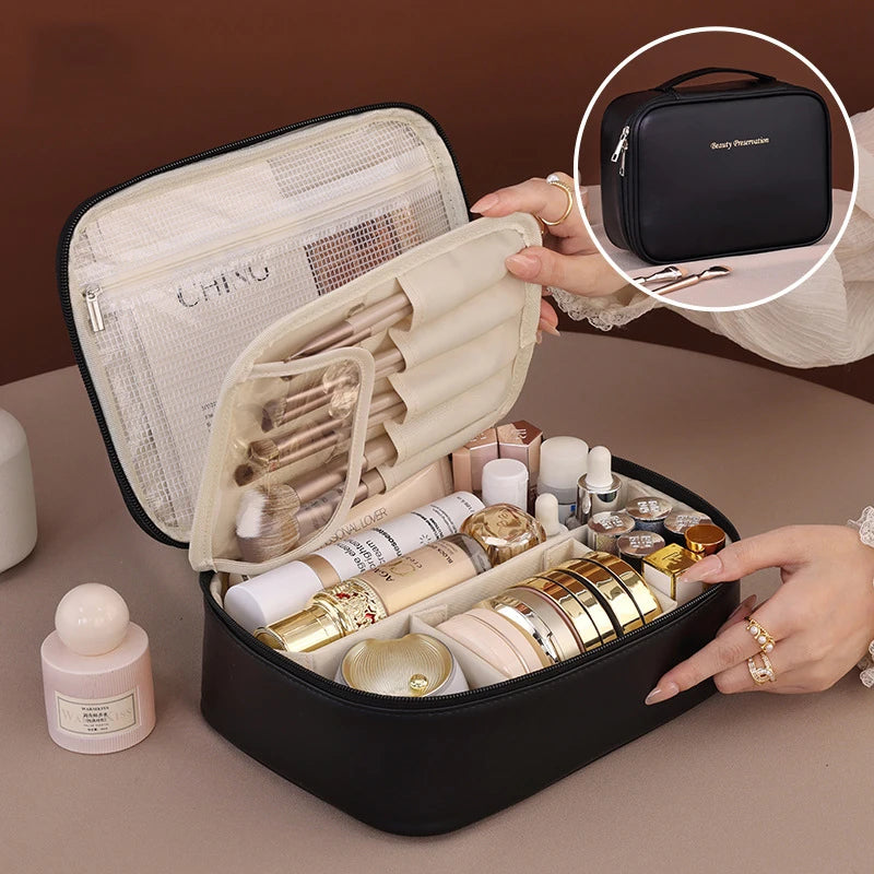 New Women'S Cosmetic Bag Portable Storage Bag Large Capacity Luxury Makeup Bag Travel Organizer Essentials Toiletry Bag