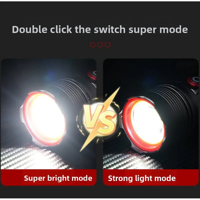High Power LED Flashlight Strong Light Lantern USB Rechargeable Long Range Tactical Torch Most Powerful Lamp For Fishing Hunting