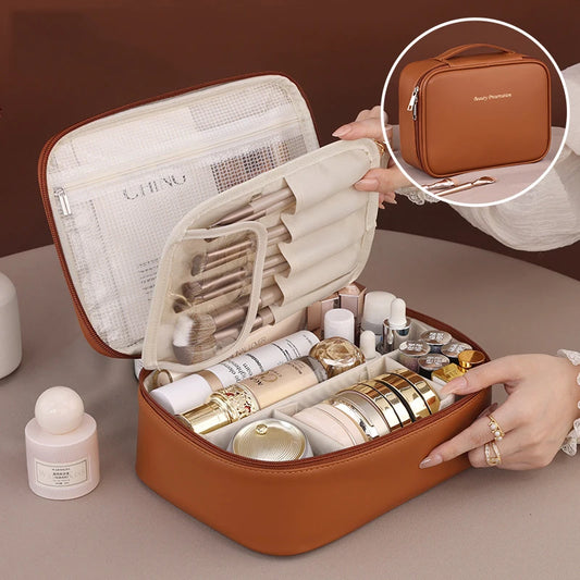 New Women'S Cosmetic Bag Portable Storage Bag Large Capacity Luxury Makeup Bag Travel Organizer Essentials Toiletry Bag