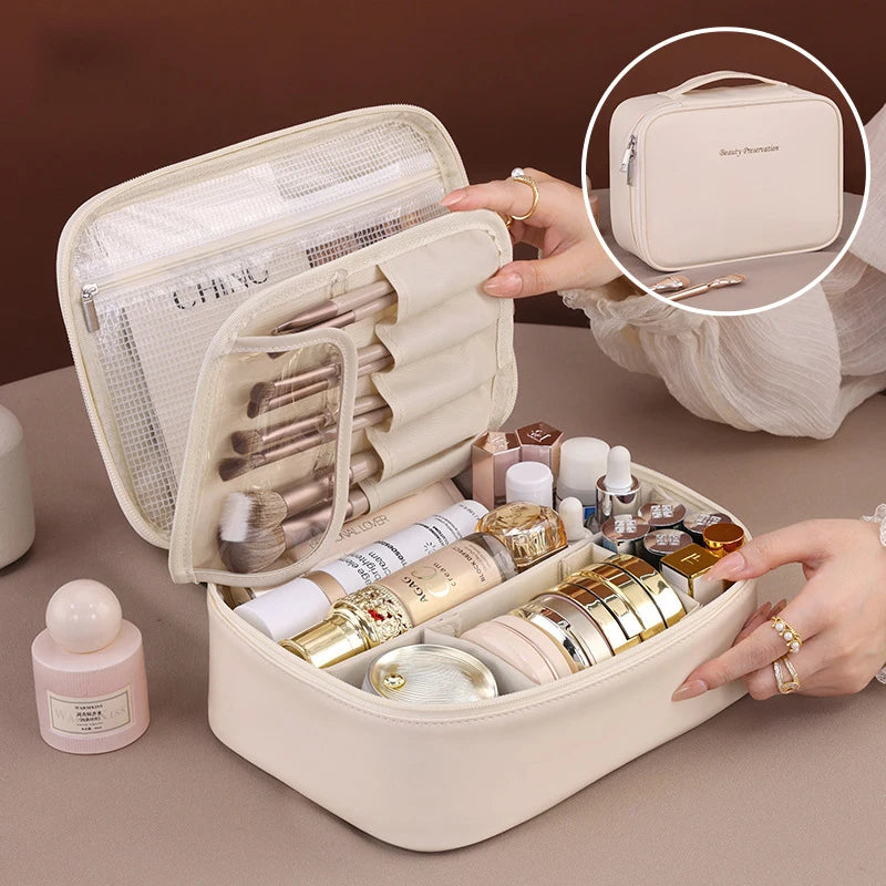 New Women'S Cosmetic Bag Portable Storage Bag Large Capacity Luxury Makeup Bag Travel Organizer Essentials Toiletry Bag